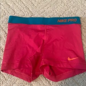 Pink Nike Pro Dri-Fit Spandex